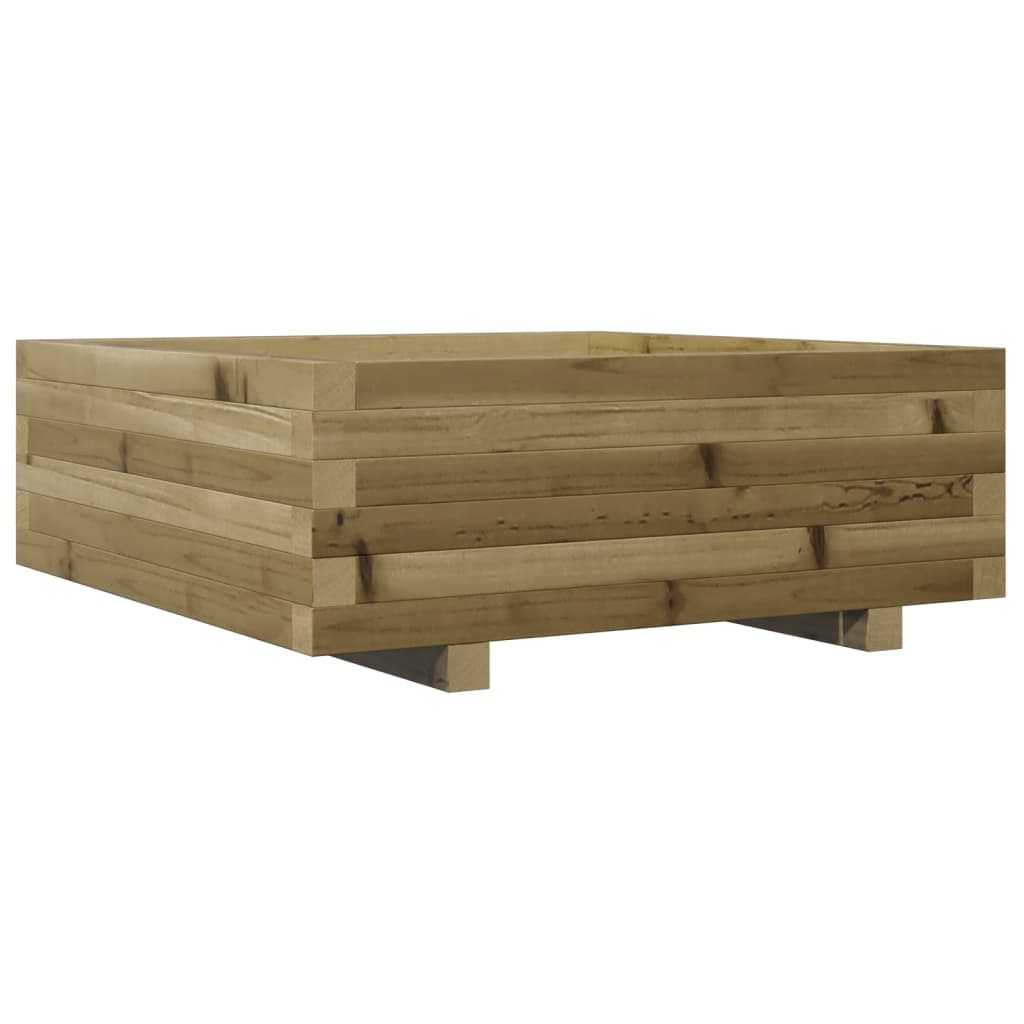 Pflanzkübel 70X70X26,5 Cm Kiefernholz Imprägniert Natürliches Douglasie