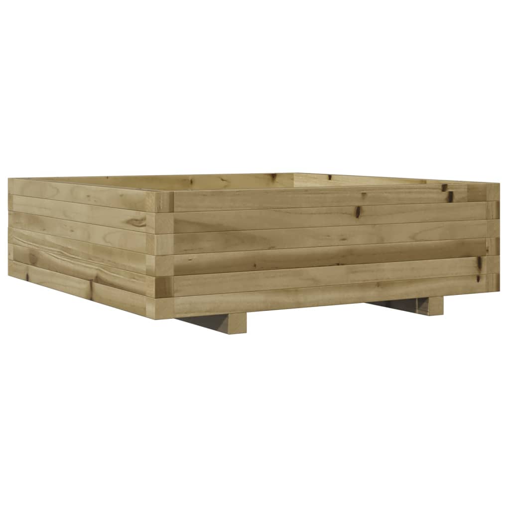 Pflanzkübel 80X80X26,5 Cm Kiefernholz Imprägniert Natürlich Imprägniert
