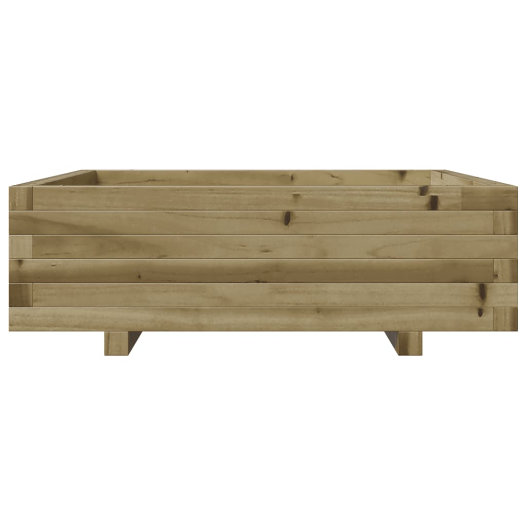 Pflanzkübel 80X80X26,5 Cm Kiefernholz Imprägniert Natürlich Imprägniert