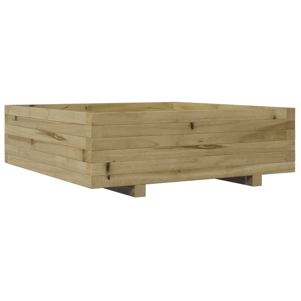 Pflanzkübel 80X80X26,5 Cm Kiefernholz Imprägniert Natürlich Imprägniert