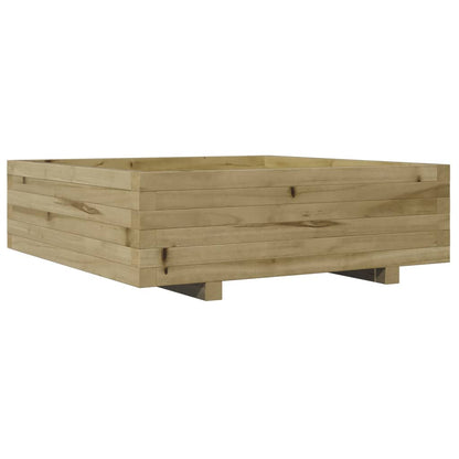 Pflanzkübel 80X80X26,5 Cm Kiefernholz Imprägniert Natürlich Imprägniert