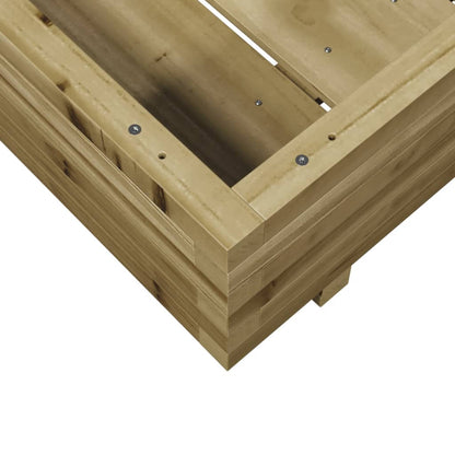 Pflanzkübel 80X80X26,5 Cm Kiefernholz Imprägniert Natürlich Imprägniert
