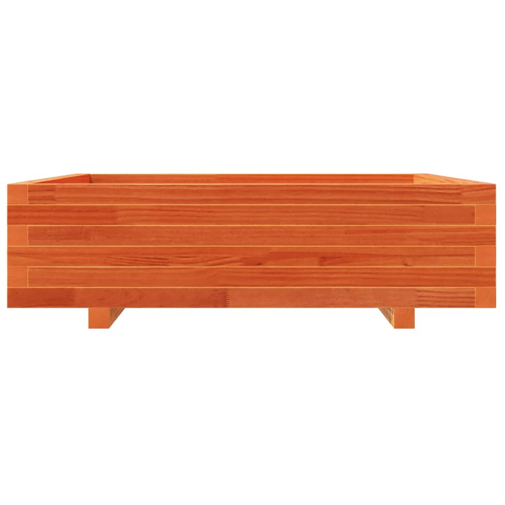 Pflanzkübel Wachsbraun 90X90X26,5 Cm Massivholz Kiefer