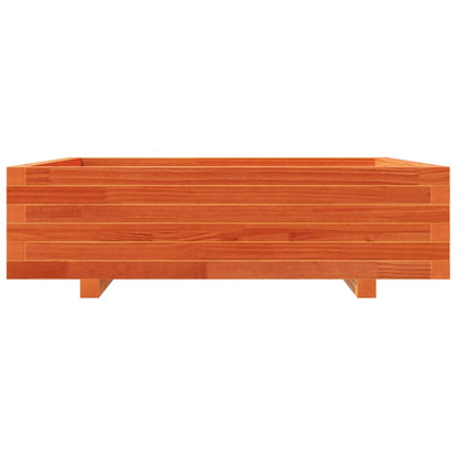 Pflanzkübel Wachsbraun 90X90X26,5 Cm Massivholz Kiefer