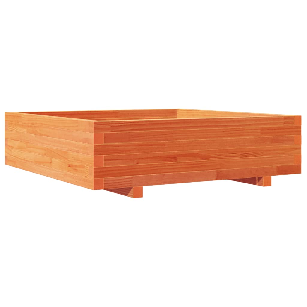 Pflanzkübel Wachsbraun 90X90X26,5 Cm Massivholz Kiefer