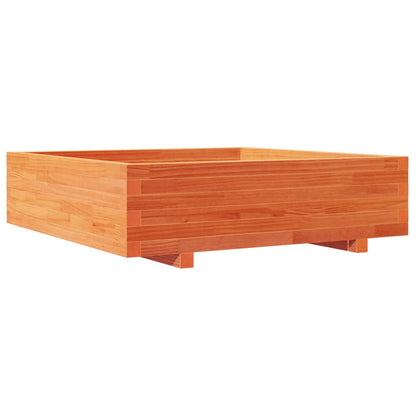 Pflanzkübel Wachsbraun 90X90X26,5 Cm Massivholz Kiefer
