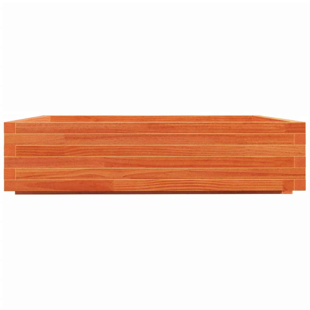 Pflanzkübel Wachsbraun 100X100X26,5 Cm Massivholz Kiefer Natürliches Douglasie