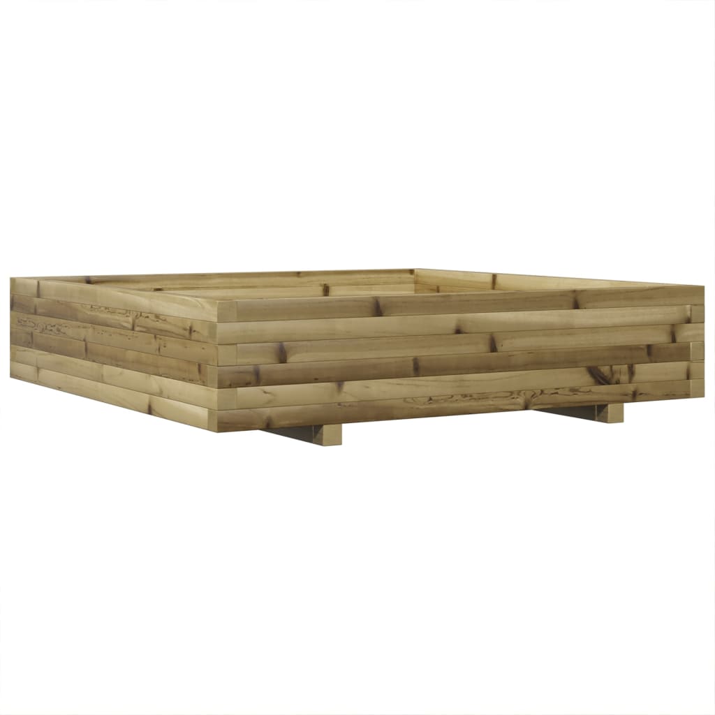 Pflanzkübel 110X110X26,5 Cm Kiefernholz Imprägniert Natürlich Imprägniert