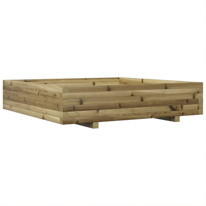 Pflanzkübel 110X110X26,5 Cm Kiefernholz Imprägniert Natürlich Imprägniert