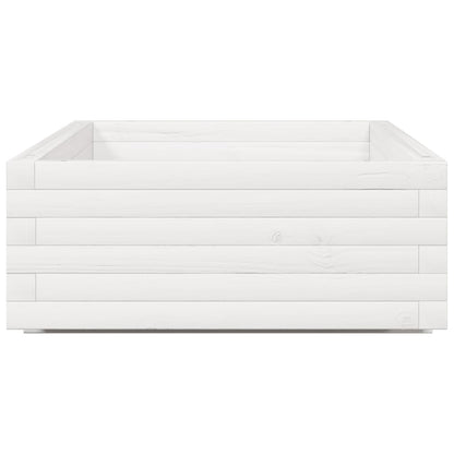 Pflanzkübel 110X60X26,5 Cm Massivholz Kiefer Weiß