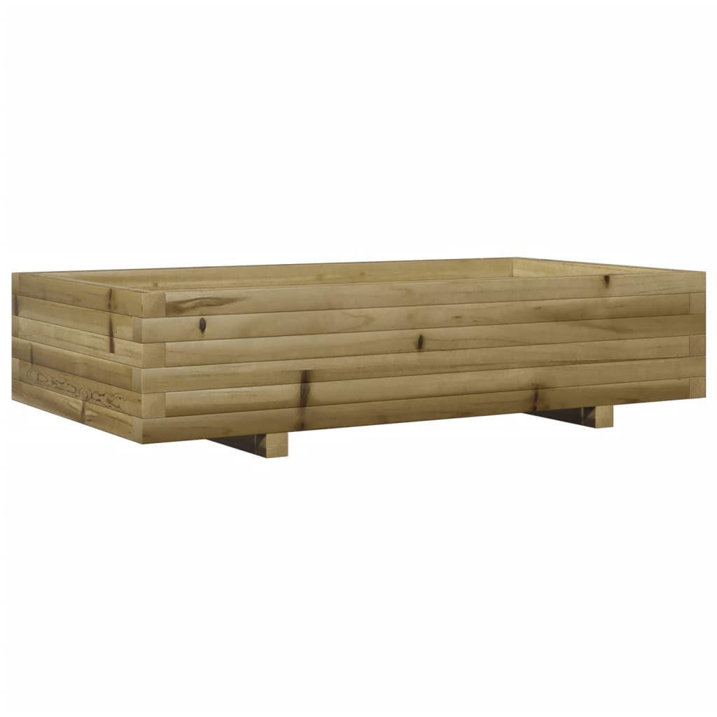 Pflanzkübel 110X60X26,5 Cm Kiefernholz Imprägniert Wachsbraun