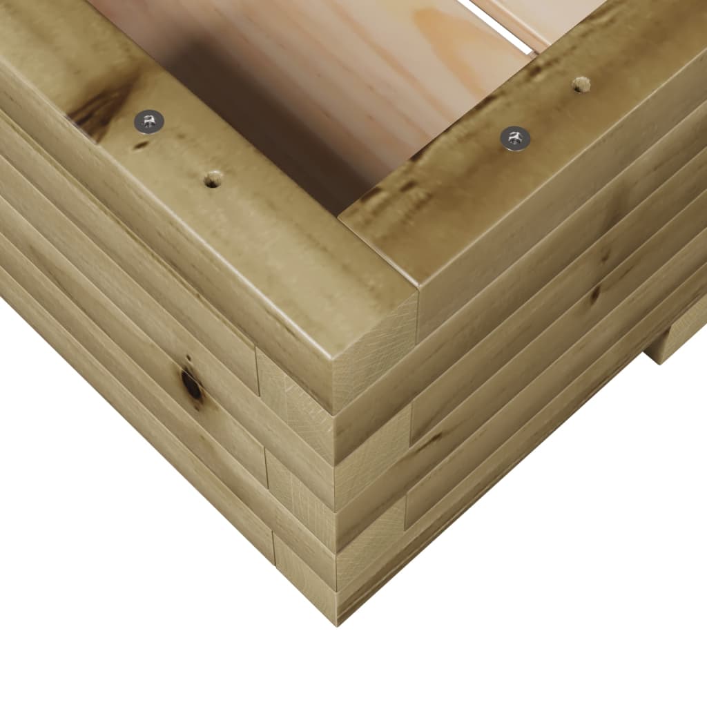 Pflanzkübel 110X60X26,5 Cm Kiefernholz Imprägniert Wachsbraun