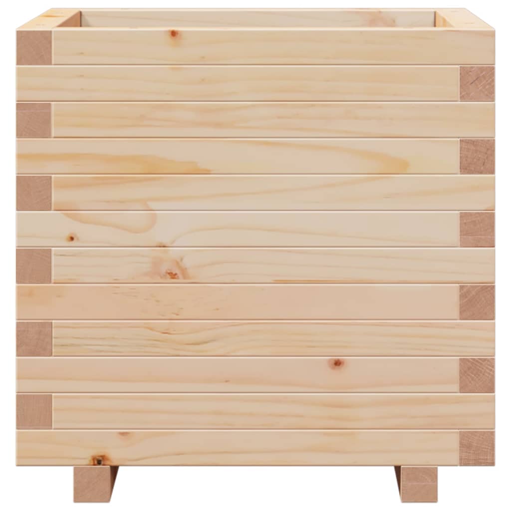 Pflanzkübel 50X50X49,5 Cm Massivholz Kiefer Wachsbraun