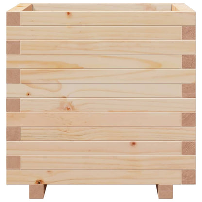 Pflanzkübel 50X50X49,5 Cm Massivholz Kiefer Wachsbraun