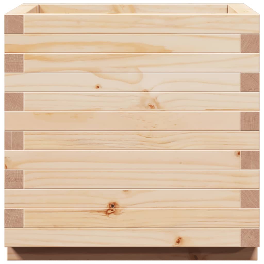 Pflanzkübel 50X50X49,5 Cm Massivholz Kiefer Wachsbraun