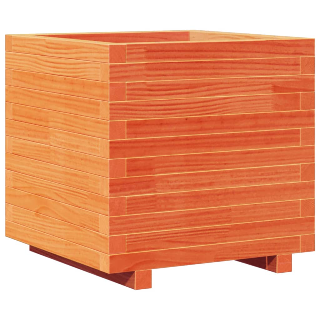 Pflanzkübel Wachsbraun 50X50X49,5 Cm Massivholz Kiefer