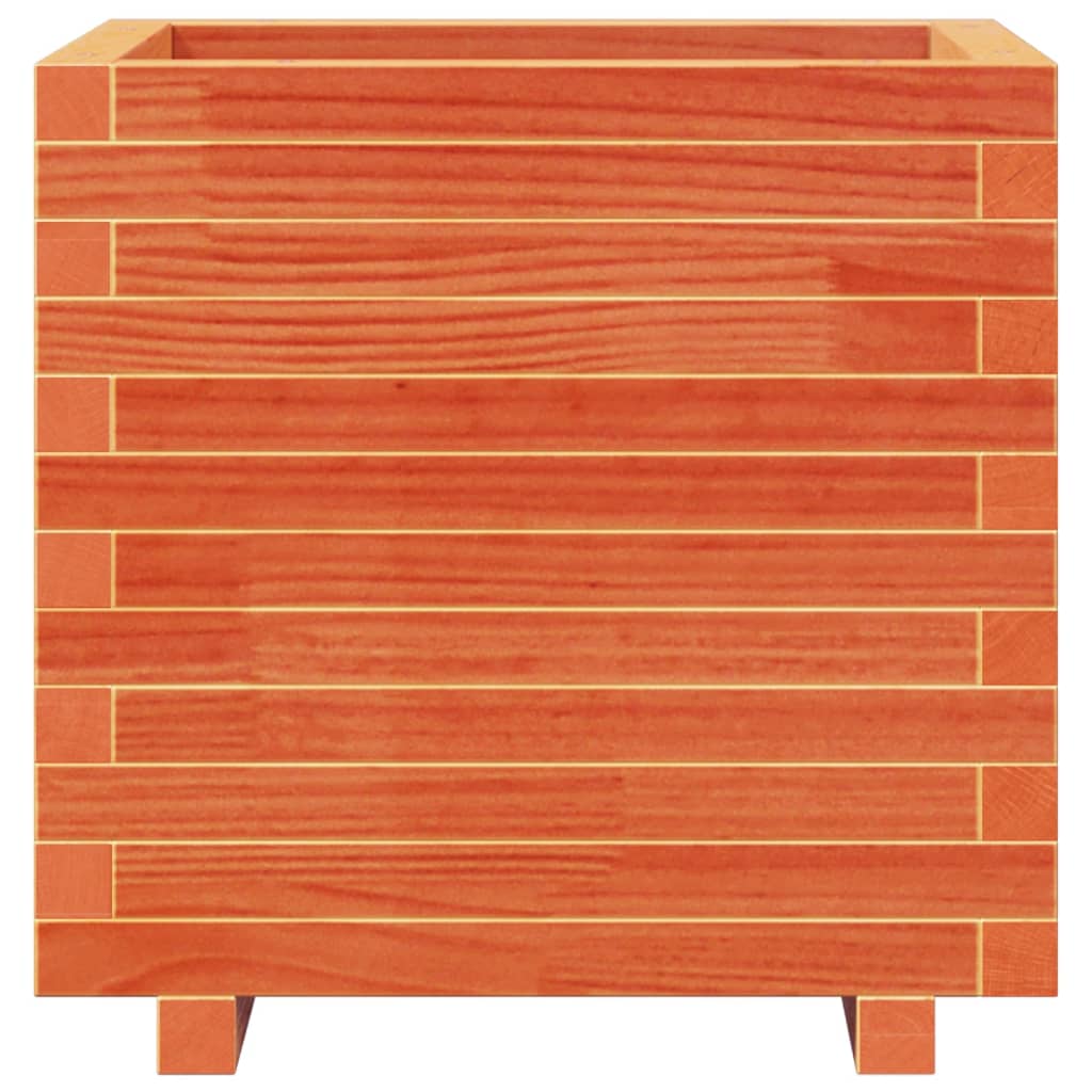 Pflanzkübel Wachsbraun 50X50X49,5 Cm Massivholz Kiefer