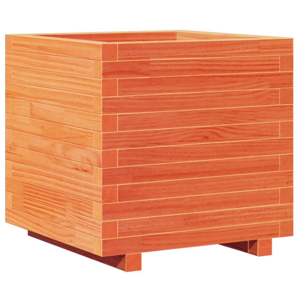 Pflanzkübel Wachsbraun 50X50X49,5 Cm Massivholz Kiefer