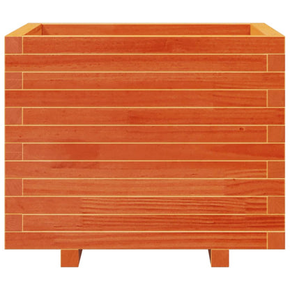 Pflanzkübel Wachsbraun 60X60X49,5 Cm Massivholz Kiefer