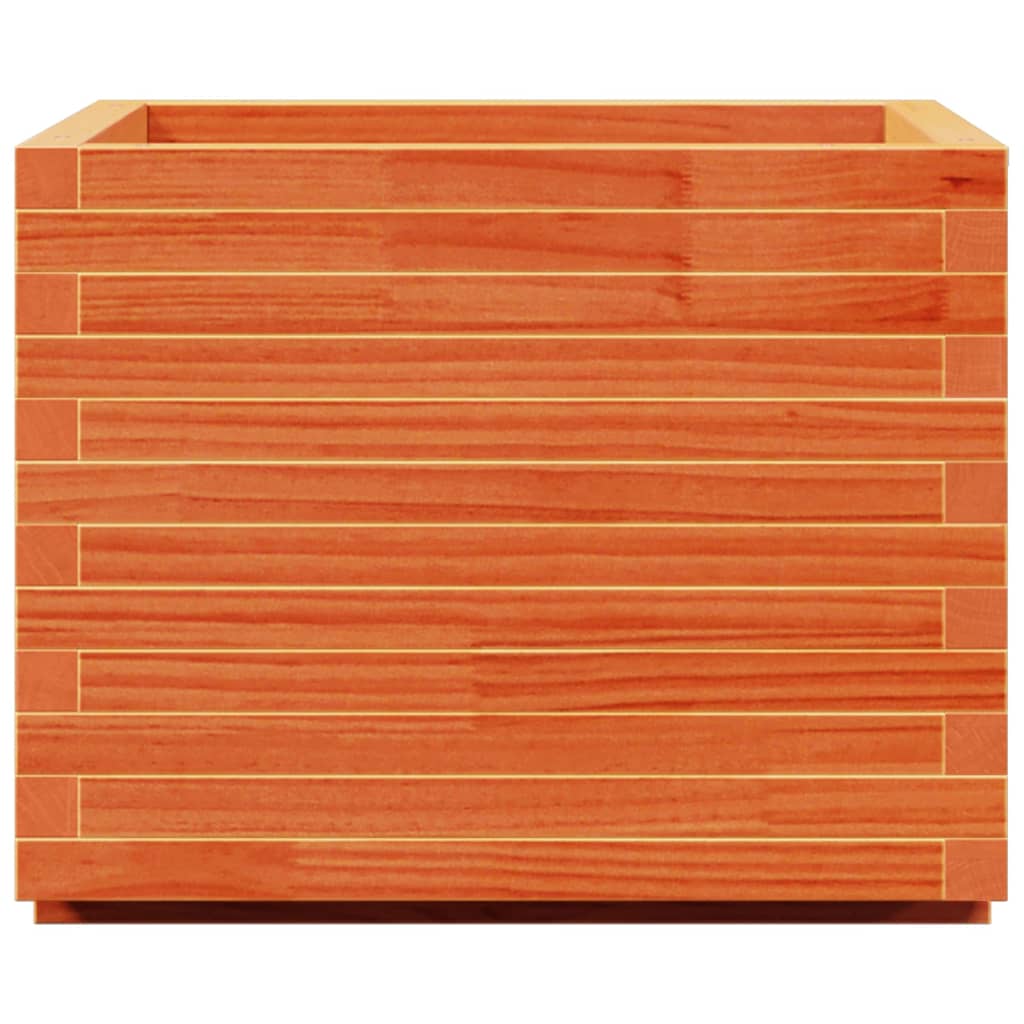 Pflanzkübel Wachsbraun 60X60X49,5 Cm Massivholz Kiefer