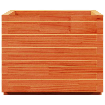 Pflanzkübel Wachsbraun 60X60X49,5 Cm Massivholz Kiefer