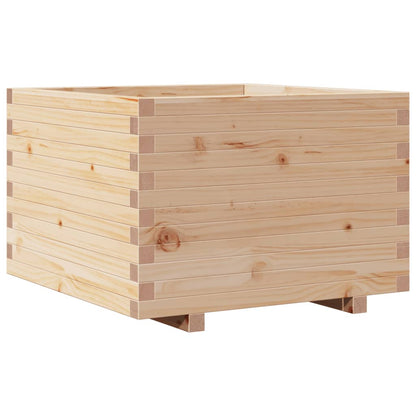 Pflanzkübel 70X70X49,5 Cm Massivholz Kiefer Wachsbraun