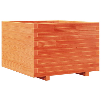 Pflanzkübel Wachsbraun 70X70X49,5 Cm Massivholz Kiefer