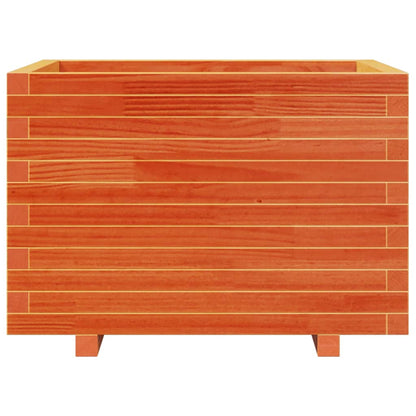 Pflanzkübel Wachsbraun 70X70X49,5 Cm Massivholz Kiefer
