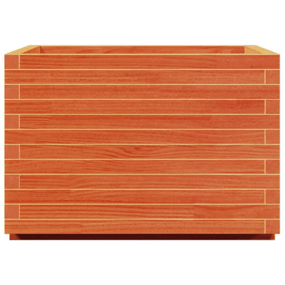 Pflanzkübel Wachsbraun 70X70X49,5 Cm Massivholz Kiefer