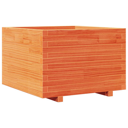 Pflanzkübel Wachsbraun 70X70X49,5 Cm Massivholz Kiefer