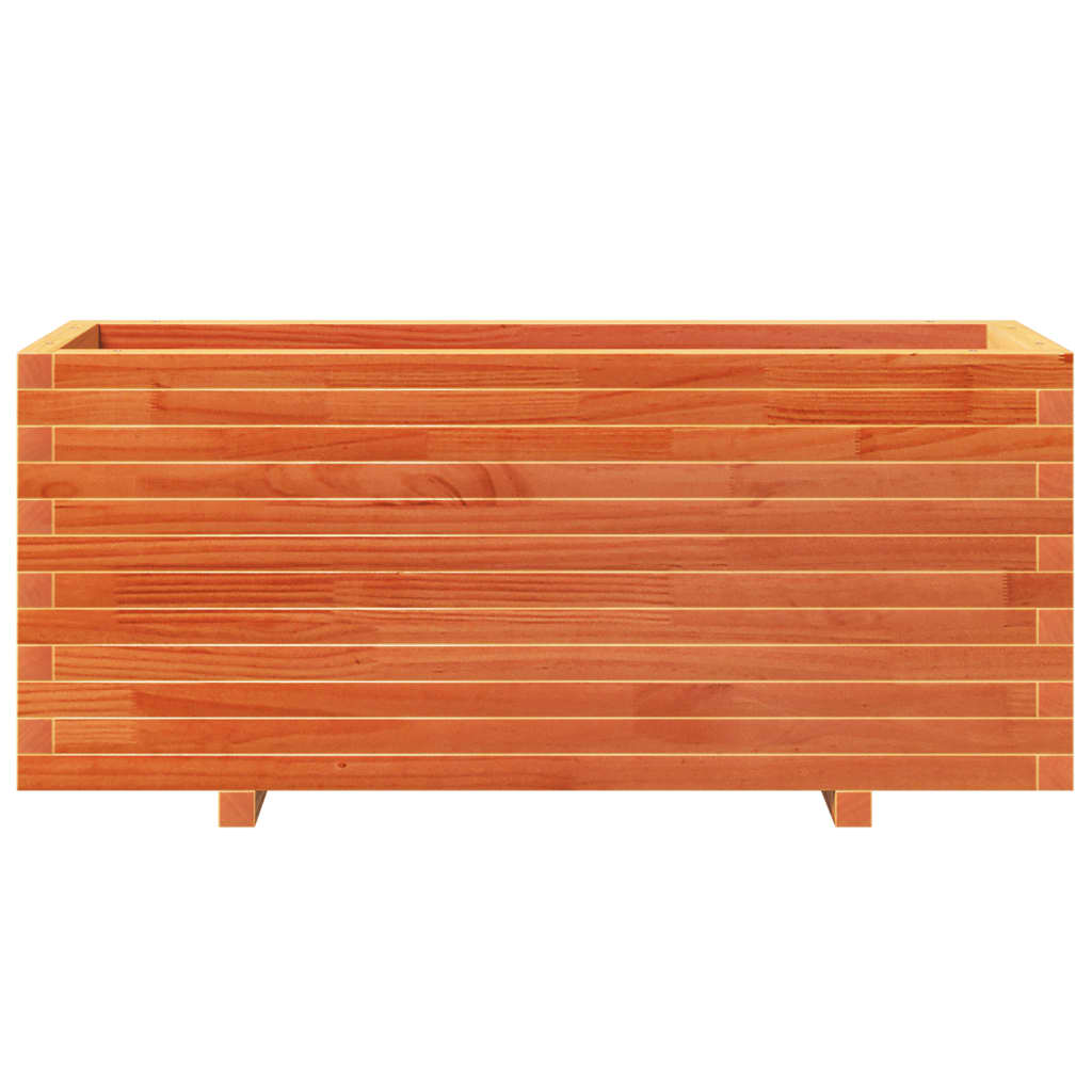 Pflanzkübel Wachsbraun 110X40X49,5 Cm Massivholz Kiefer