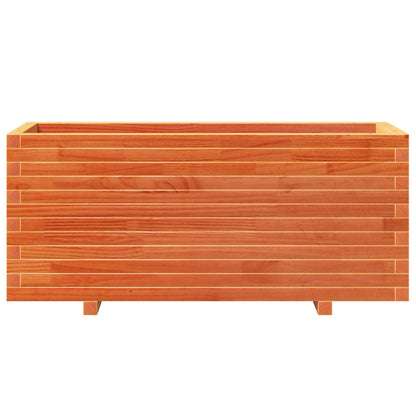 Pflanzkübel Wachsbraun 110X40X49,5 Cm Massivholz Kiefer