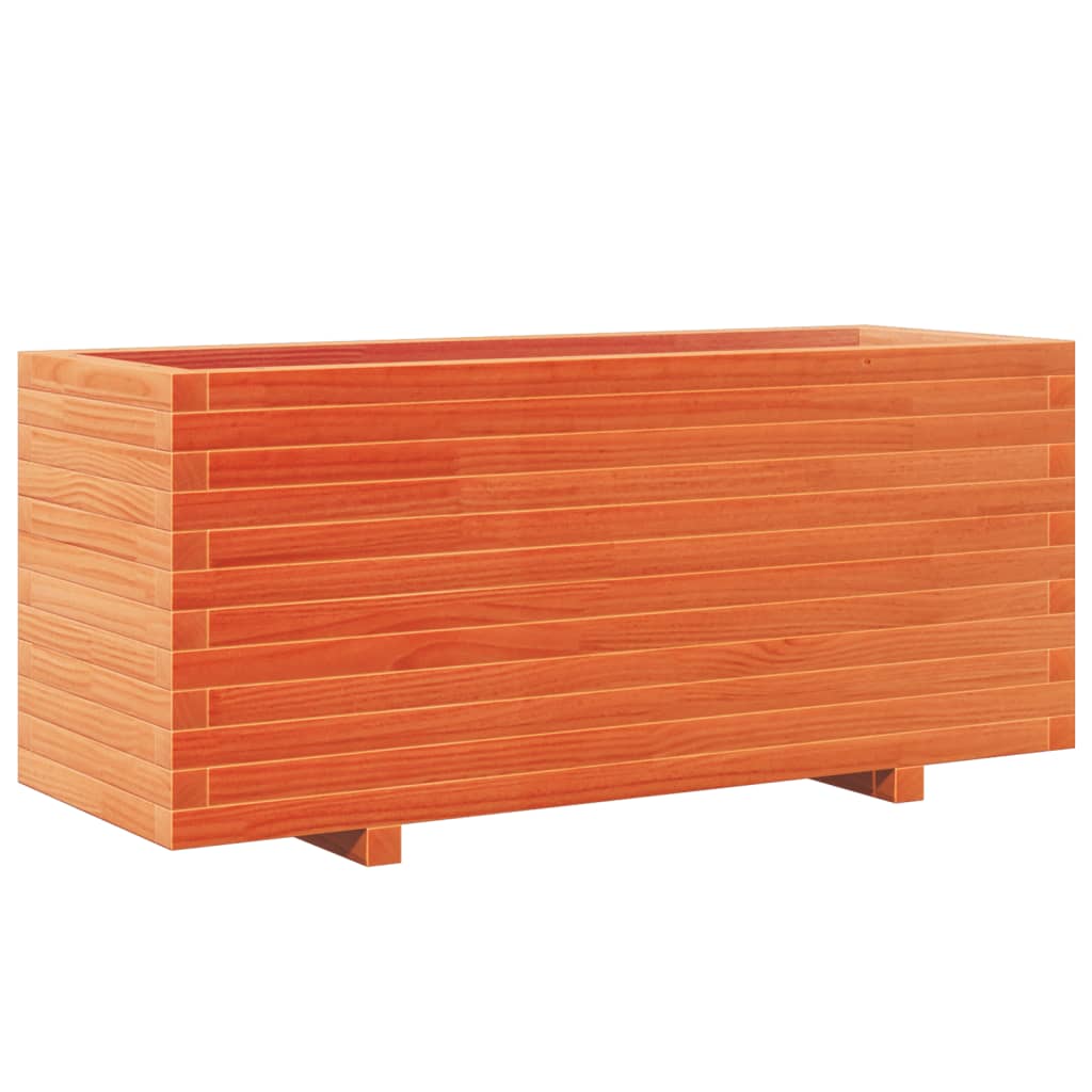 Pflanzkübel Wachsbraun 110X40X49,5 Cm Massivholz Kiefer