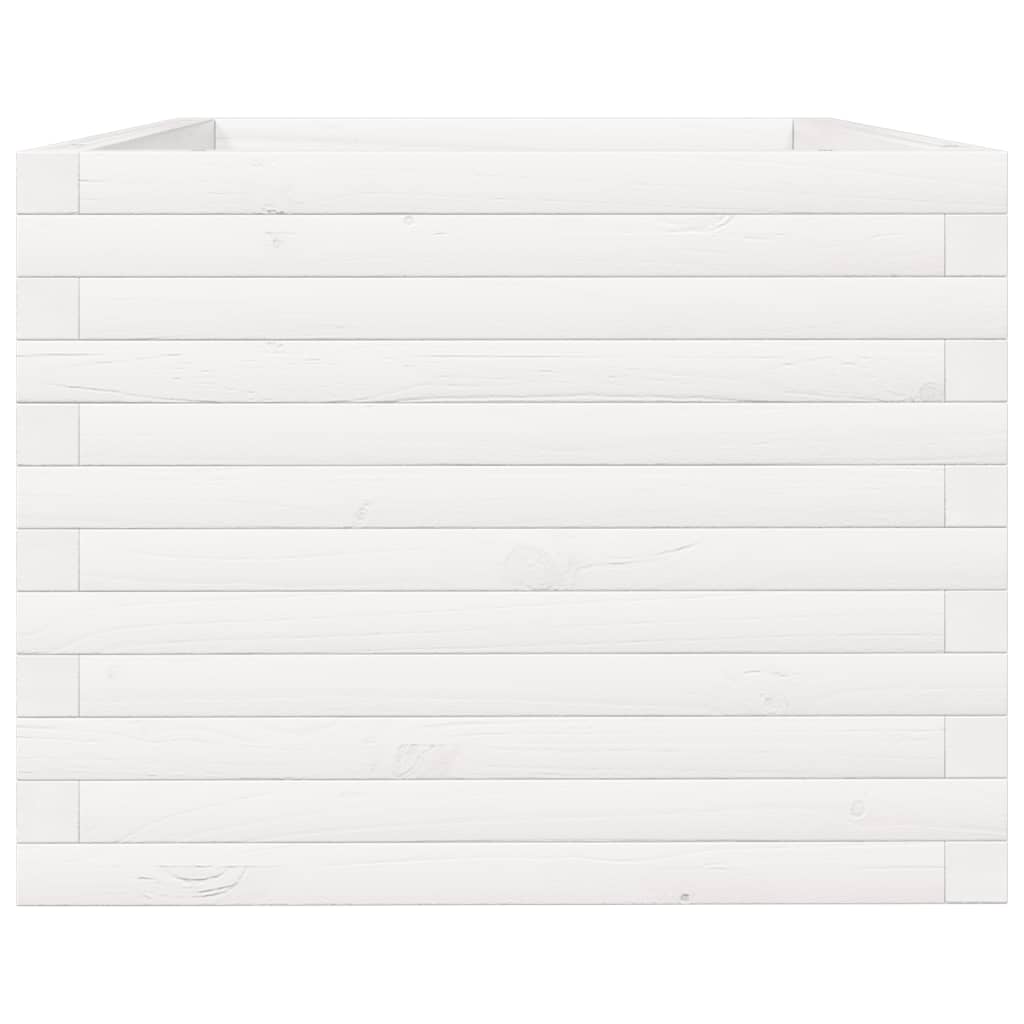 Pflanzkübel Weiß 90X60X49,5 Cm Massivholz Kiefer Natürliches Douglasie