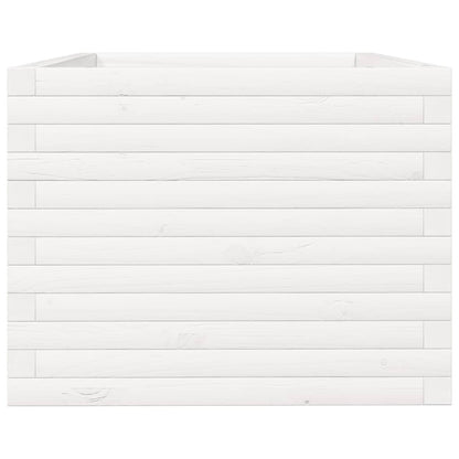 Pflanzkübel Weiß 90X60X49,5 Cm Massivholz Kiefer Natürliches Douglasie