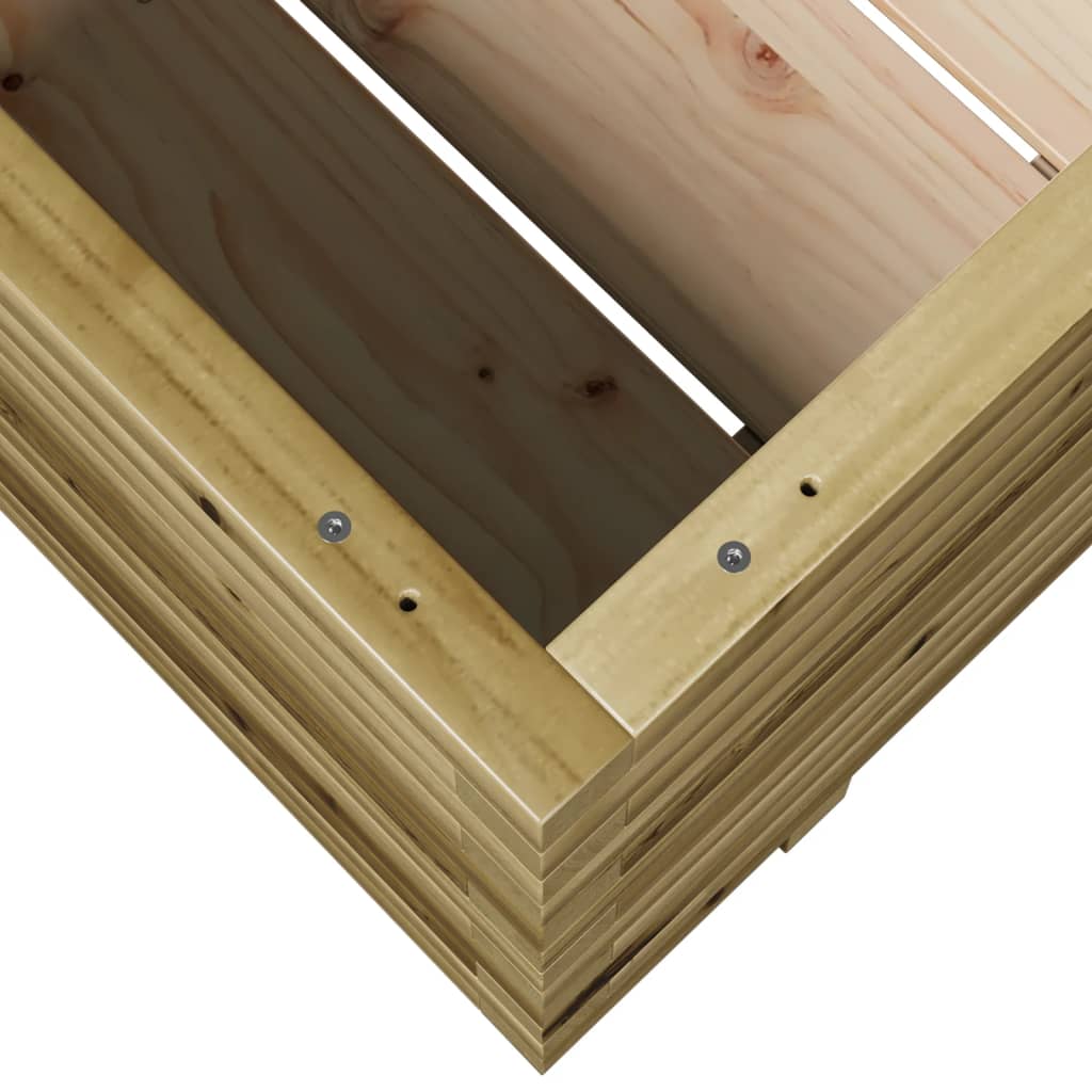 Pflanzkübel 90X60X49,5 Cm Kiefernholz Imprägniert Wachsbraun