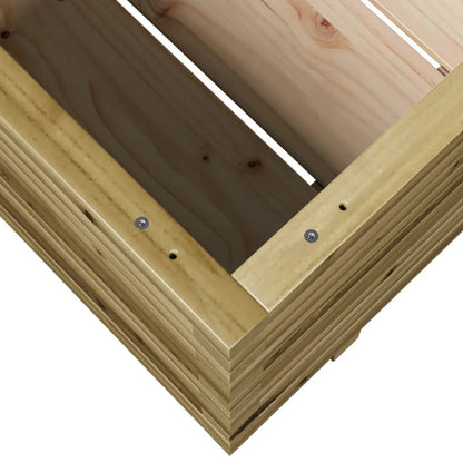 Pflanzkübel 90X60X49,5 Cm Kiefernholz Imprägniert Wachsbraun