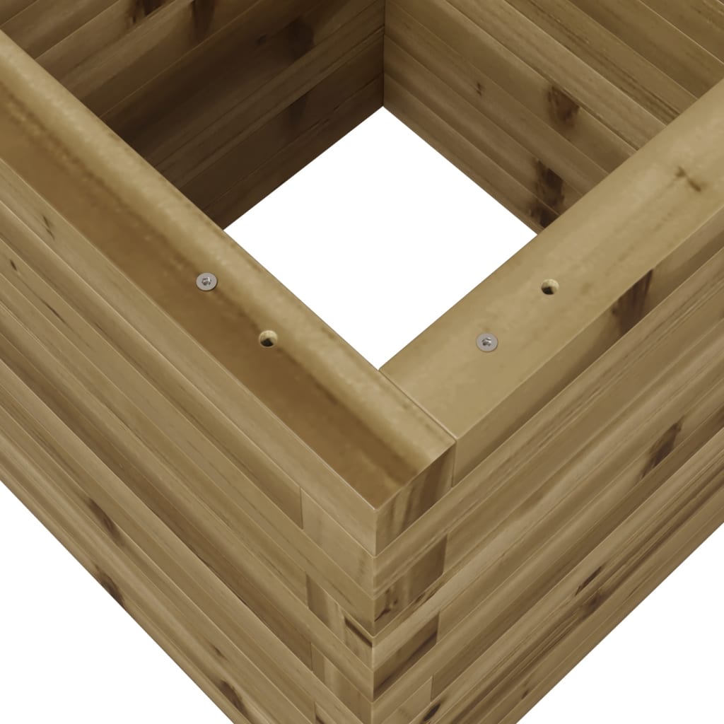 Pflanzkübel 40X40X46 Cm Kiefernholz Imprägniert Natürlich Imprägniert