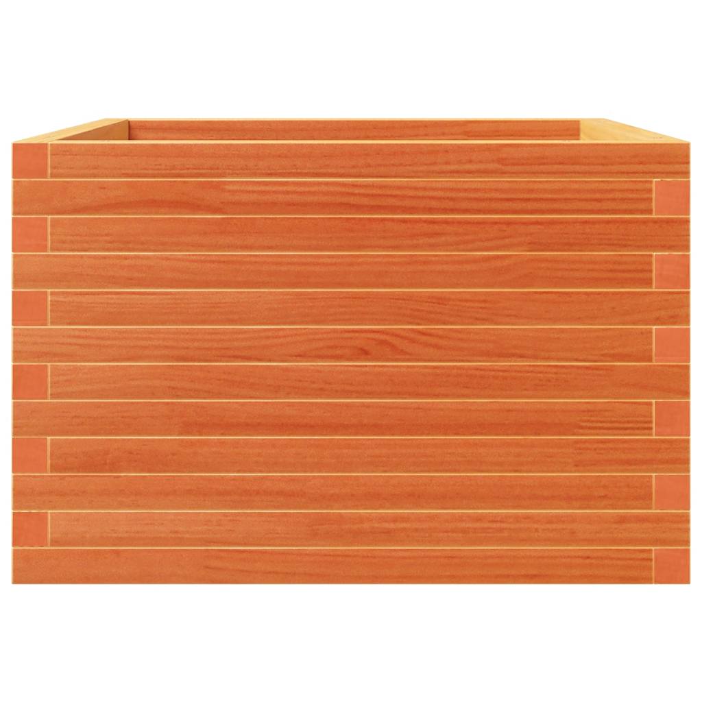 Pflanzkübel 70X70X46 Cm Massivholz Kiefer Wachsbraun