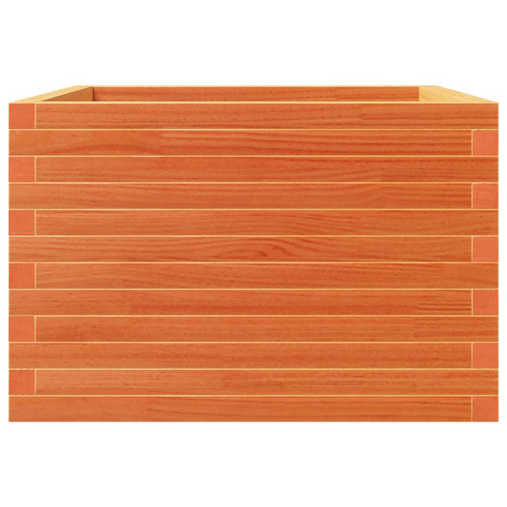 Pflanzkübel 70X70X46 Cm Massivholz Kiefer Wachsbraun