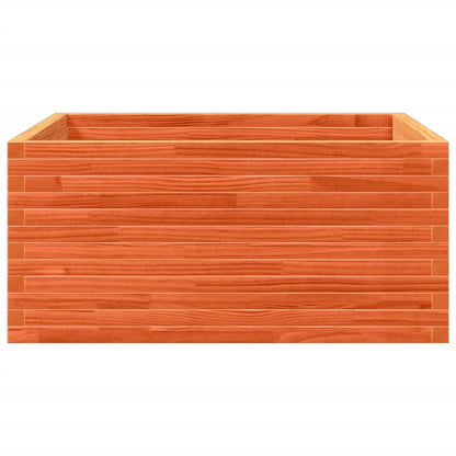 Pflanzkübel 100X100X46 Cm Massivholz Kiefer Wachsbraun