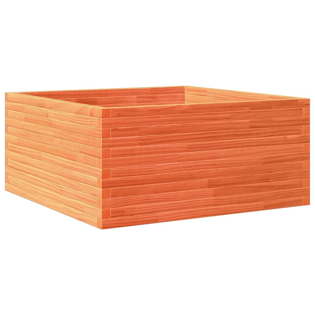 Pflanzkübel 100X100X46 Cm Massivholz Kiefer Wachsbraun