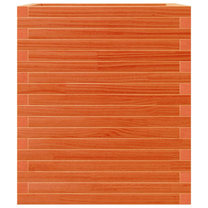 Pflanzkübel 60X60X68,5 Cm Massivholz Kiefer Wachsbraun
