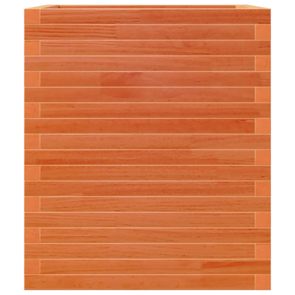 Pflanzkübel 60X60X68,5 Cm Massivholz Kiefer Wachsbraun