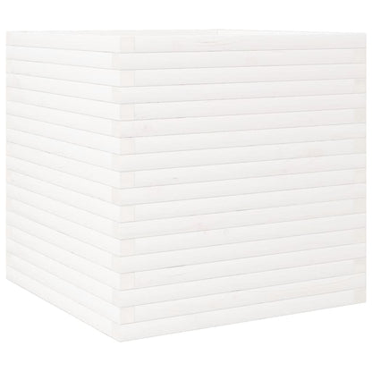 Pflanzkübel 70X70X68,5 Cm Massivholz Kiefer Weiß
