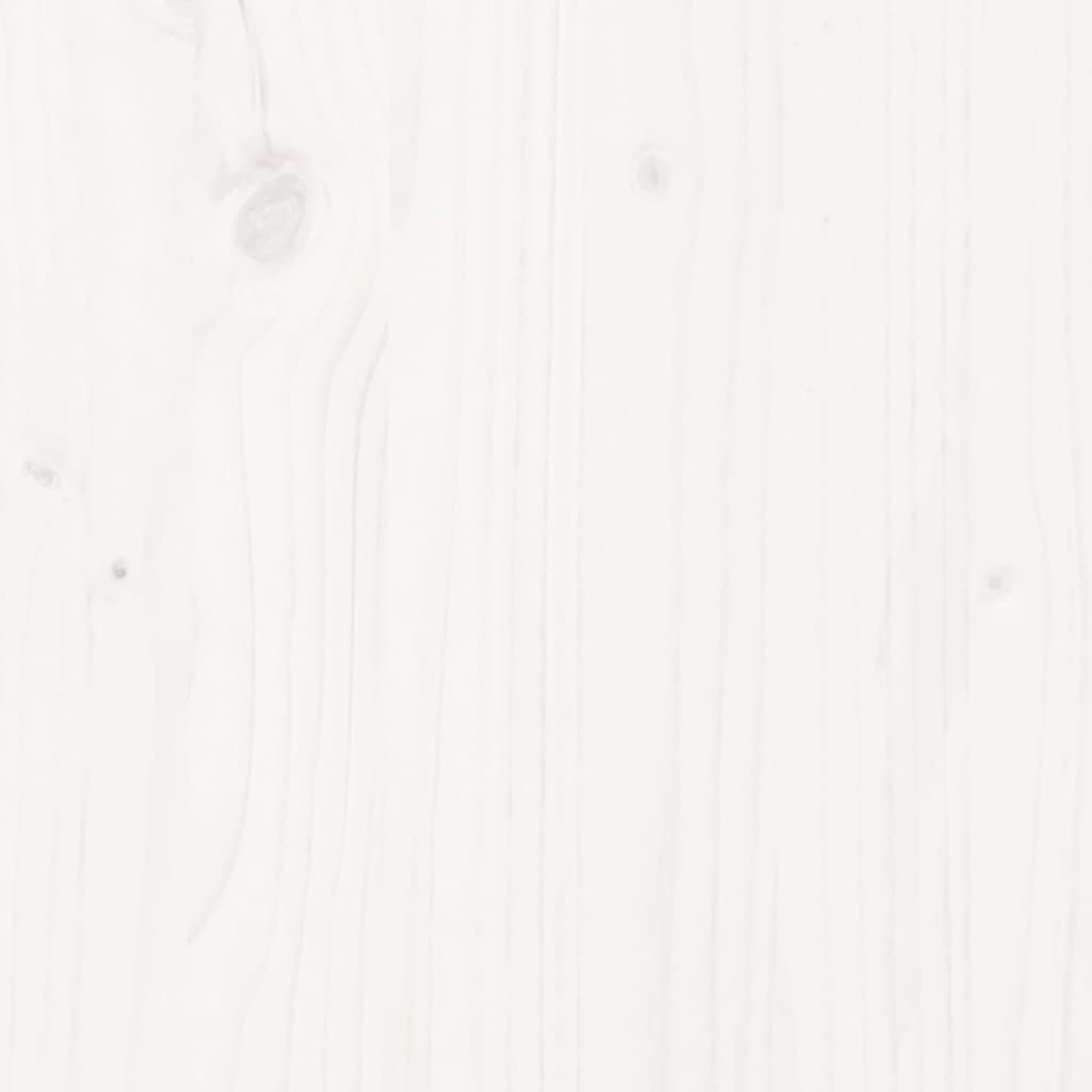 Pflanzkübel 70X70X68,5 Cm Massivholz Kiefer Weiß