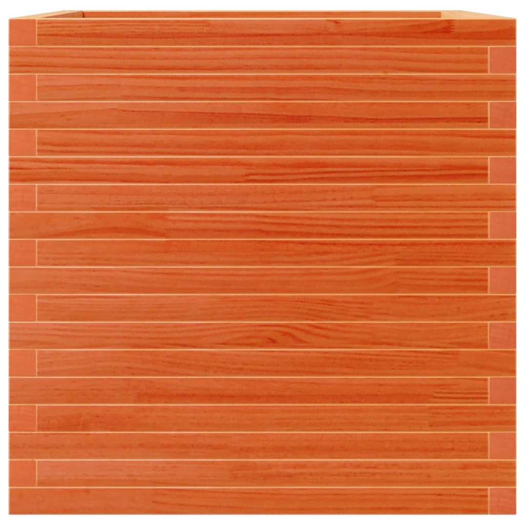 Pflanzkübel 70X70X68,5 Cm Massivholz Kiefer Wachsbraun
