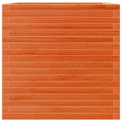 Pflanzkübel 70X70X68,5 Cm Massivholz Kiefer Wachsbraun
