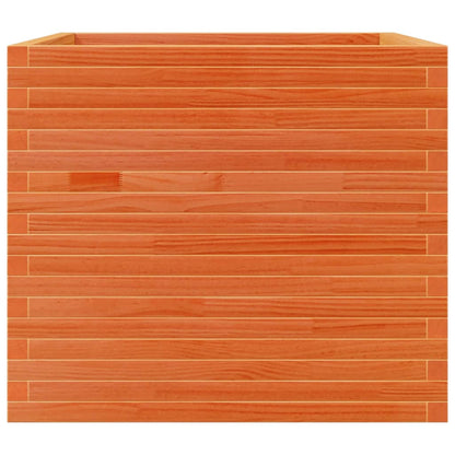 Pflanzkübel 80X80X68,5 Cm Massivholz Kiefer Wachsbraun