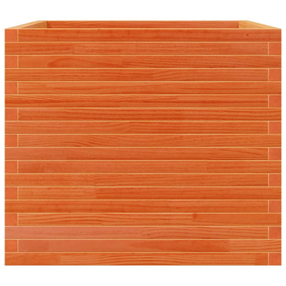 Pflanzkübel 80X80X68,5 Cm Massivholz Kiefer Wachsbraun